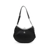 BLACK LEATHER SHOULDER BAG