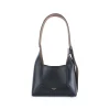 BLACK LEATHER SHOULDER BAG