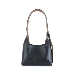 BLACK LEATHER SHOULDER BAG