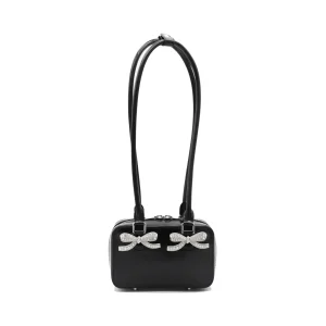 BLACK LEATHER SHOULDER BAG