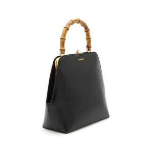 BLACK LEATHER SHOULDER BAG