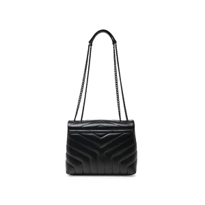BLACK LEATHER SHOULDER BAG