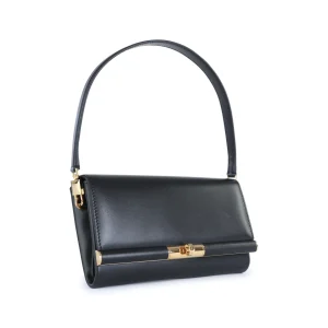 BLACK LEATHER SHOULDER BAG