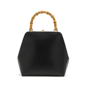 BLACK LEATHER SHOULDER BAG