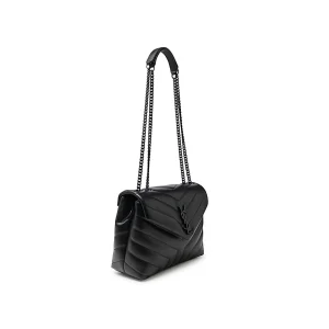 BLACK LEATHER SHOULDER BAG