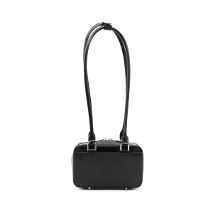 BLACK LEATHER SHOULDER BAG