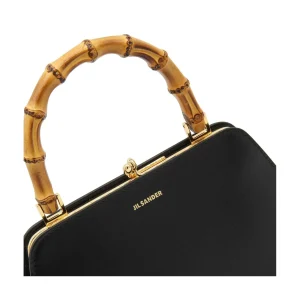 BLACK LEATHER SHOULDER BAG