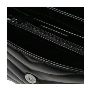 BLACK LEATHER SHOULDER BAG