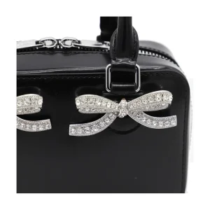 BLACK LEATHER SHOULDER BAG