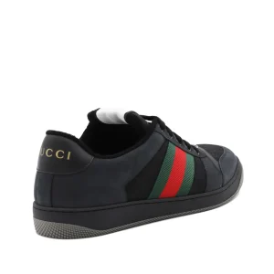 BLACK LEATHER SNEAKERS