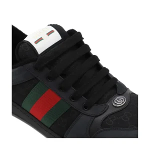BLACK LEATHER SNEAKERS