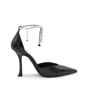 BLACK LEATHER STEVIE PUMPS