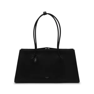 BLACK LEATHER TECKEL TOTES