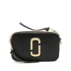 BLACK LEATHER THE SNAPSHOT CROSSBODY BAG