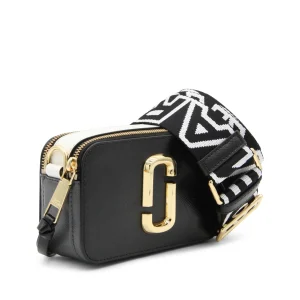 BLACK LEATHER THE SNAPSHOT CROSSBODY BAG