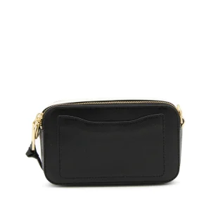 BLACK LEATHER THE SNAPSHOT CROSSBODY BAG