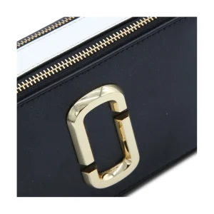 BLACK LEATHER THE SNAPSHOT CROSSBODY BAG