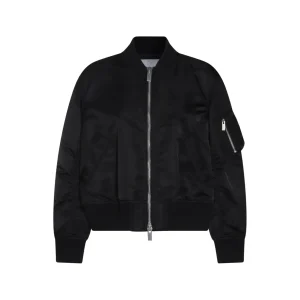 BLACK NYLON CASUAL JACKET