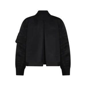 BLACK NYLON CASUAL JACKET