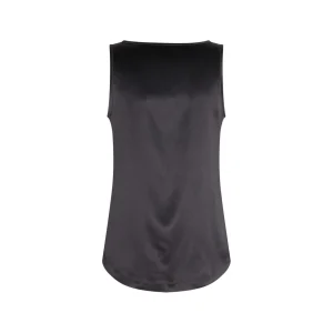 BLACK SILK BLEND TANK TOP