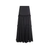 BLACK SILK MAXI SKIRT