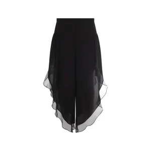 BLACK SILK PANTS