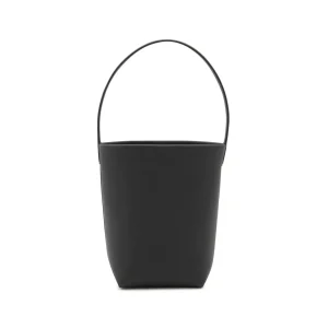 BLACK SMALL N/S PARK LEATHER TOTE BAG