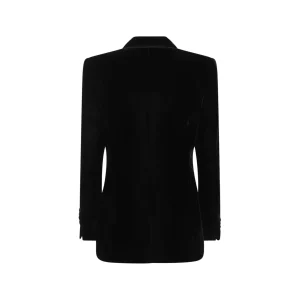 BLACK VISCOSE BLAZER