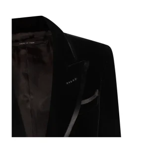 BLACK VISCOSE BLAZER