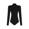 BLACK VISCOSE BODYSUITS