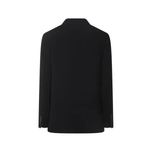 BLACK VISCOSE CASUAL JACKET