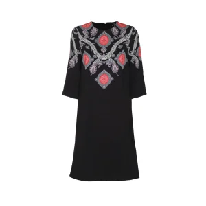 BLACK VISCOSE DRESS