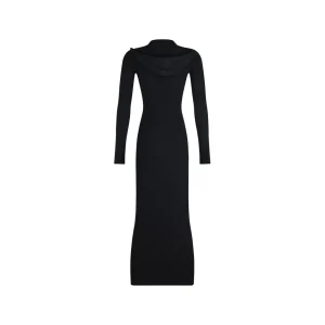 BLACK VISCOSE DRESS