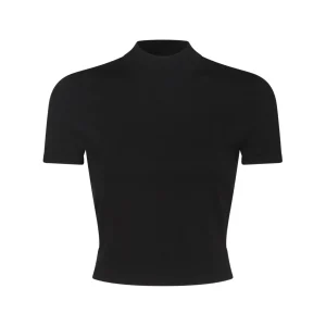 BLACK VISCOSE KNITWEAR