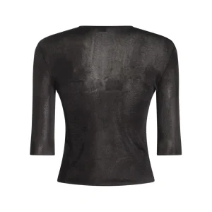 BLACK VISCOSE KNITWEAR