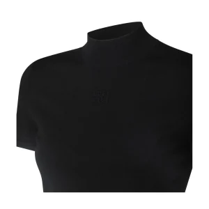 BLACK VISCOSE KNITWEAR