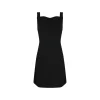 BLACK VISCOSE MINI DRESS