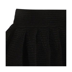 BLACK VISCOSE MINI SKIRT