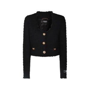 BLACK WOOL CASUAL JACKET