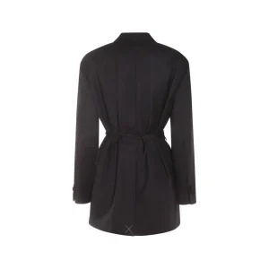 BLACK WOOL CASUAL JACKET