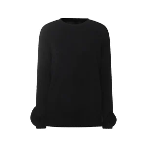 BLACK WOOL KNITWEAR