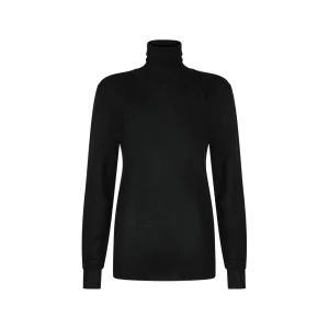 BLACK WOOL KNITWEAR