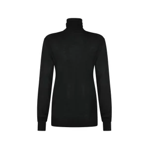 BLACK WOOL KNITWEAR