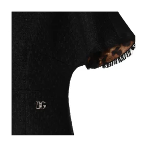 BLACK WOOL MINI DRESS