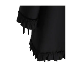 BLACK WOOL MINI DRESS