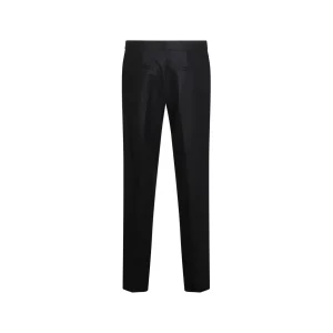 BLACK WOOL PANTS