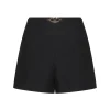 BLACK WOOL SHORTS