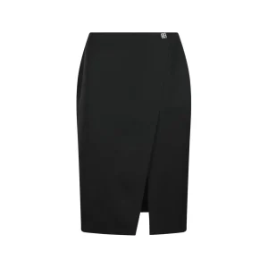 BLACK WOOL SKIRT