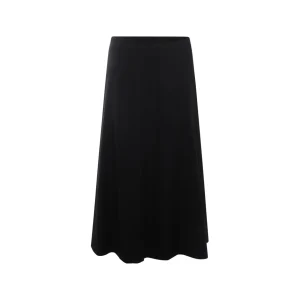 BLACK WOOL SKIRT