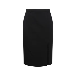 BLACK WOOL SKIRT